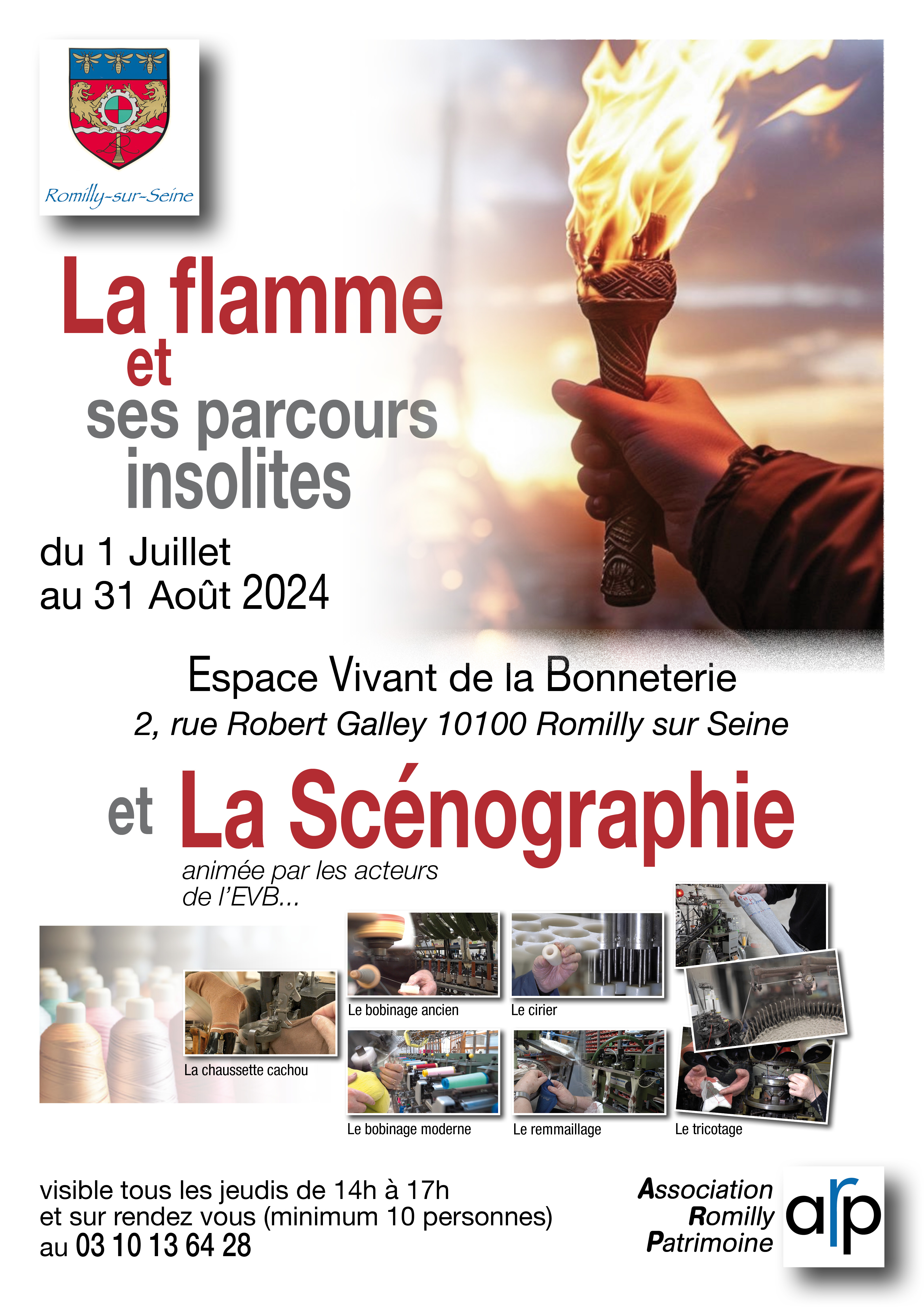 Affiche A3 Expo La flamme et ses parcours..