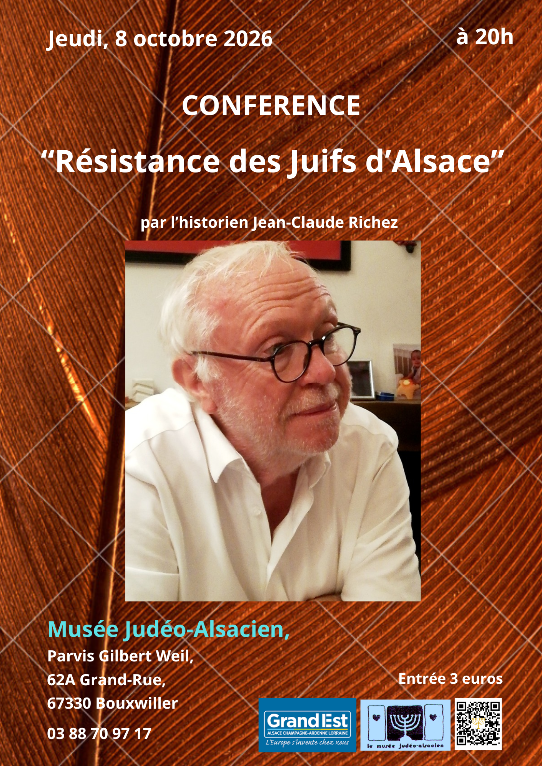 JC Richez conférence affiche Musée Judéo-Alsacien, Parvis Gilbert Weil 62A Grand-Rue, 67330 Bouxwiller (2)
