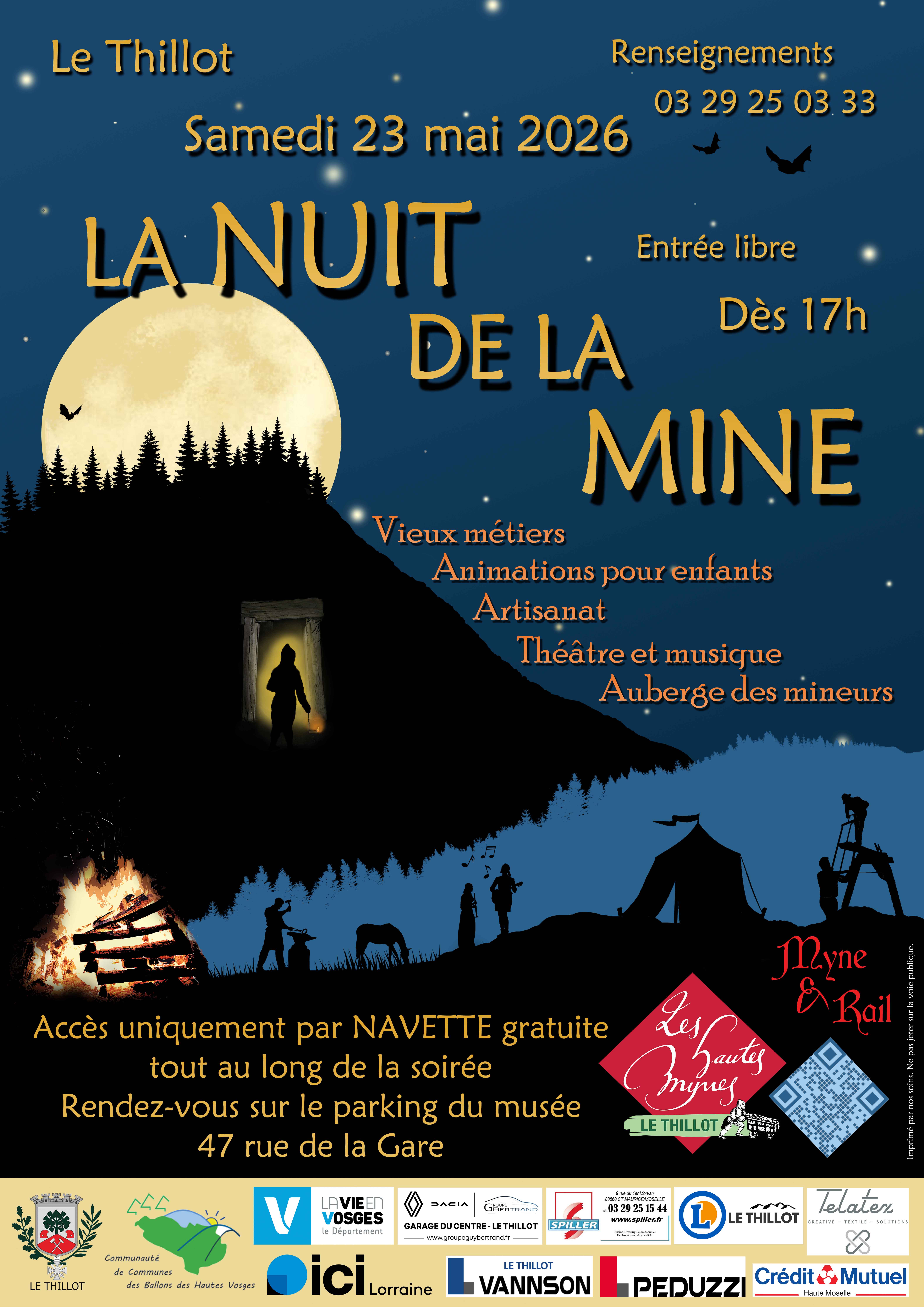 Les Hautes-Mynes Nuit de la Mine 2026 affiche