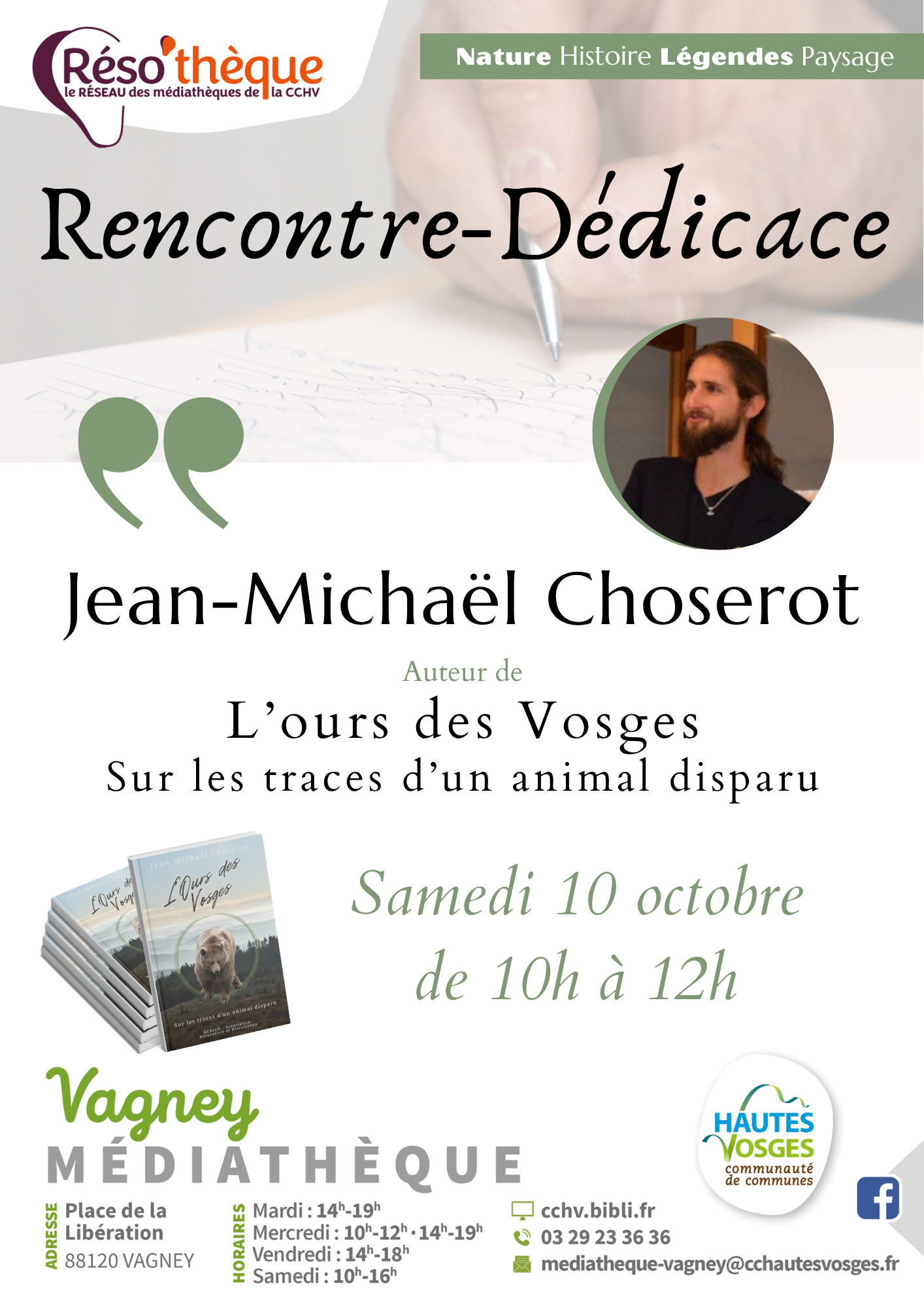 L'ours des vosges dédicace