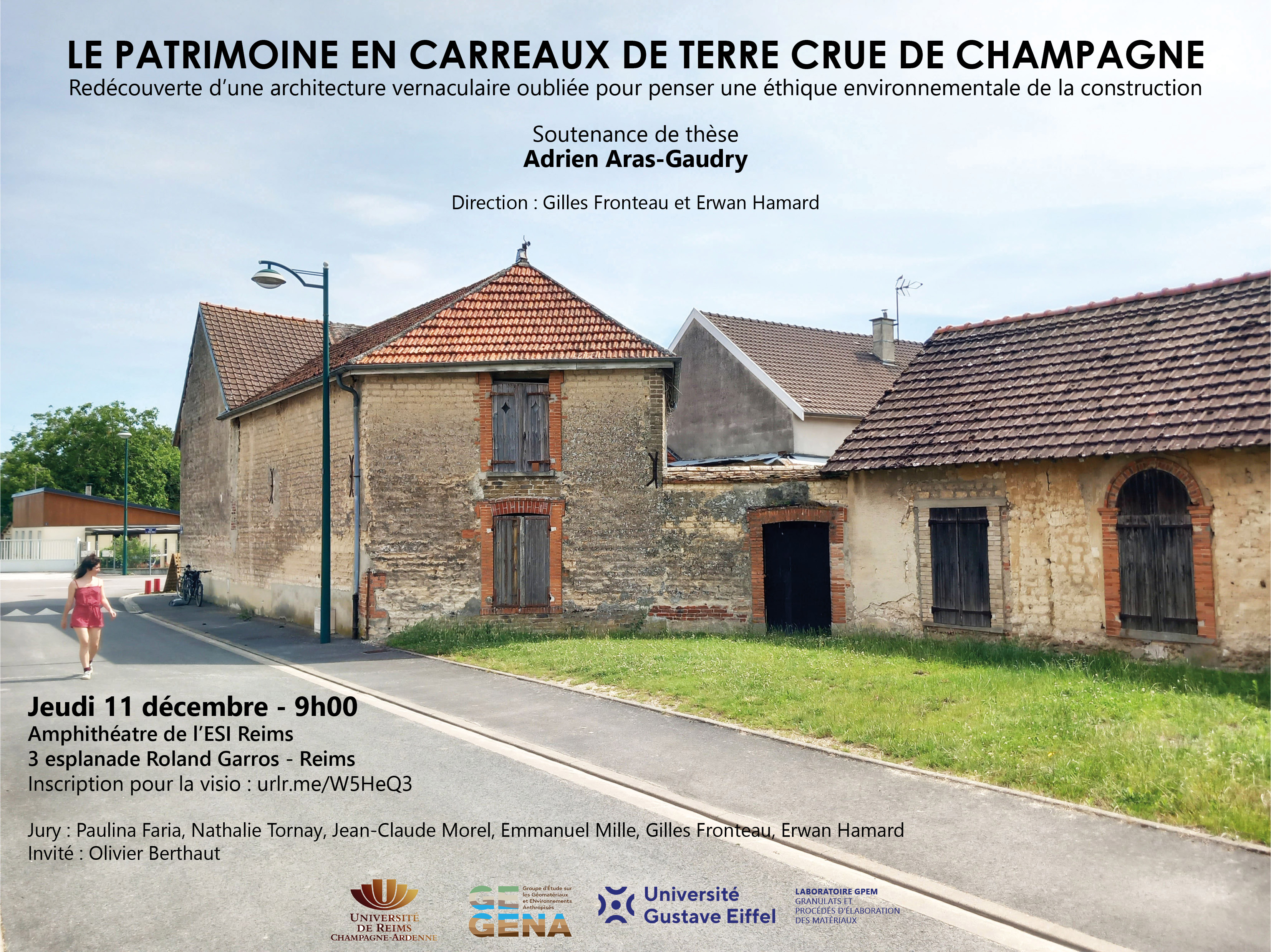 Affiche_SOUTENANCE_ARAS- terre crue en Champagne